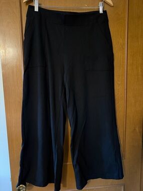 Max Studio Black Wide-Leg Pull-On Pants